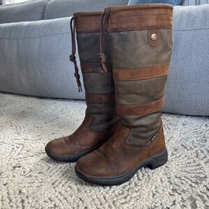 Women's Brown Leather Riding All Weather Boots 7.5